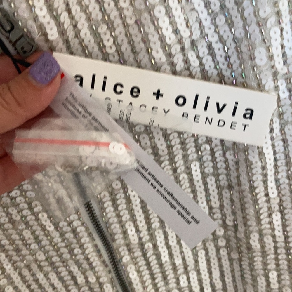 🔥🤍✨🤍 HP Alice and Olivia sequined dress🤍 - Picture 9 of 15